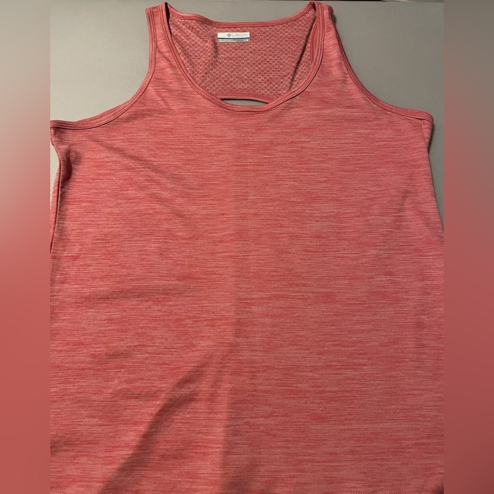 Columbia Pink Size L Racerback Cut-Out Athletic Tank Top